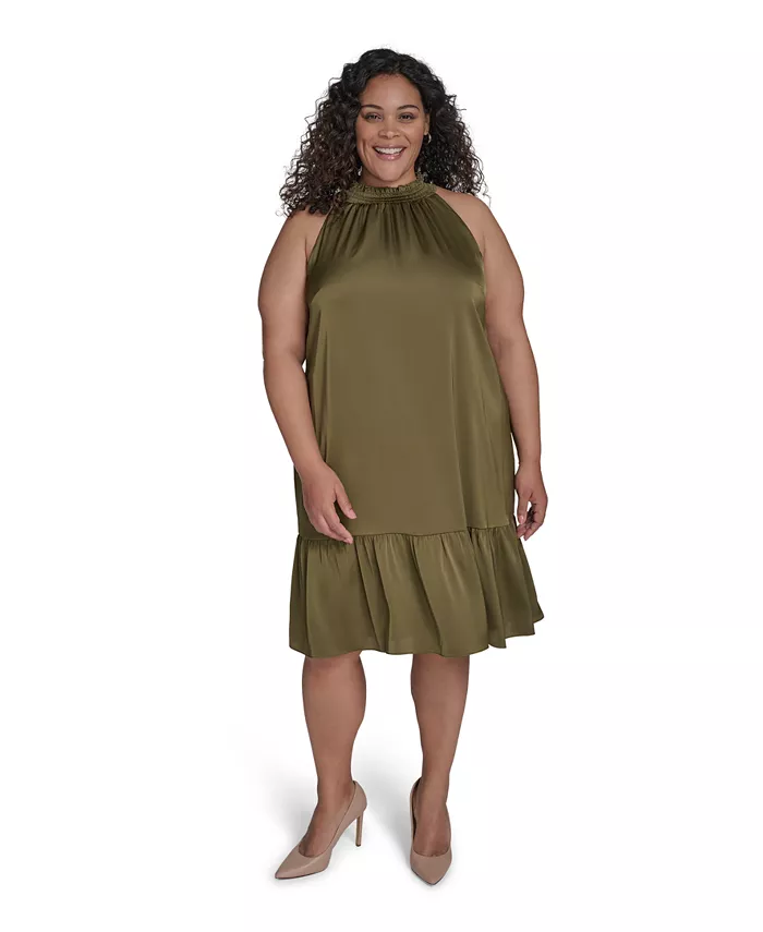 Платье А-силуэта из атласа больших размеров с воротником-стойкой Vince Camuto
Платье А-силуэта из атласа больших размеров с воротником-стойкой Vince Camuto