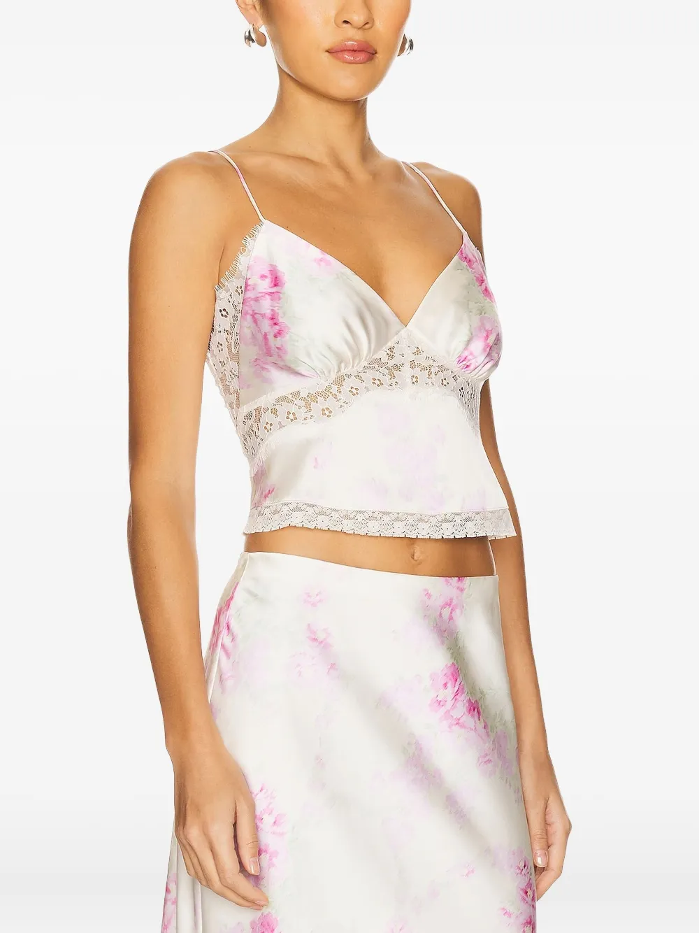 Изящная блузка с цветочным принтом и отделкой кружевом LoveShackFancy, белый
Изящная блузка с цветочным принтом и отделкой кружевом LoveShackFancy, белый