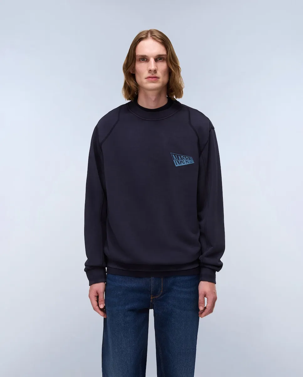 Мужская толстовка с круглым вырезом белого цвета слоновой кости Napapijri
Мужская толстовка с круглым вырезом белого цвета слоновой кости Napapijri