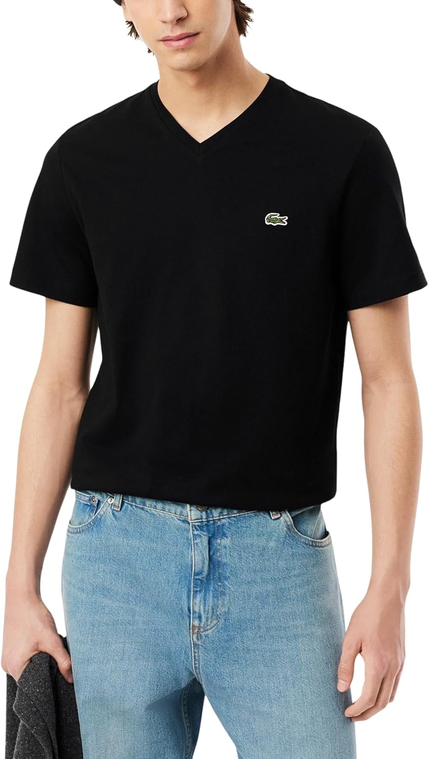 Мужская хлопковая футболка Lacoste с V-образным вырезом, Black, Черный, Мужская хлопковая футболка Lacoste с V-образным вырезом, Black
Мужская хлопковая футболка Lacoste с V-образным вырезом, Black, Черный, Мужская хлопковая футболка Lacoste с V-образным вырезом, Black