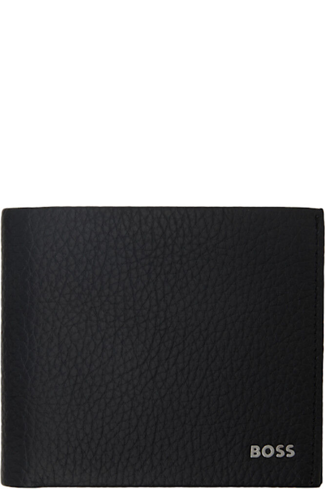 Черный кожаный кошелек с логотипом и надписью BOSS
Черный кожаный кошелек с логотипом и надписью BOSS