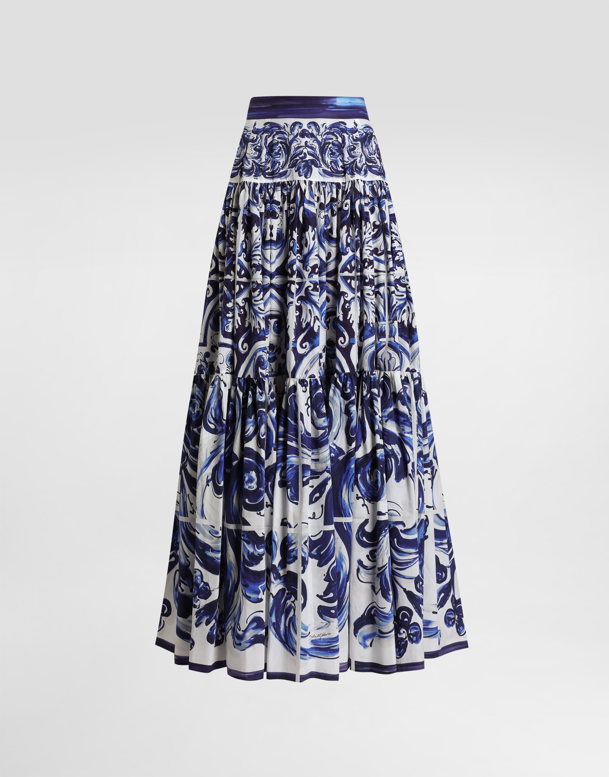 Длинная поплиновая юбка с принтом «майолика» Dolce & Gabbana, принт
Длинная поплиновая юбка с принтом «майолика» Dolce & Gabbana, принт