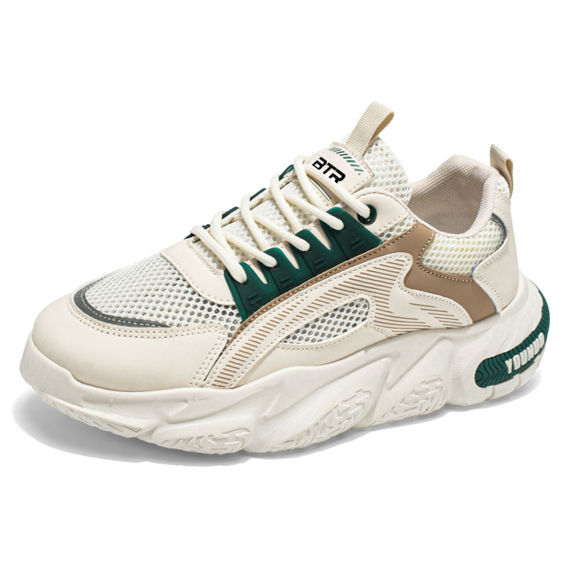 Низкие массивные кроссовки мужские BTR, Beige Green
Низкие массивные кроссовки мужские BTR, Beige Green