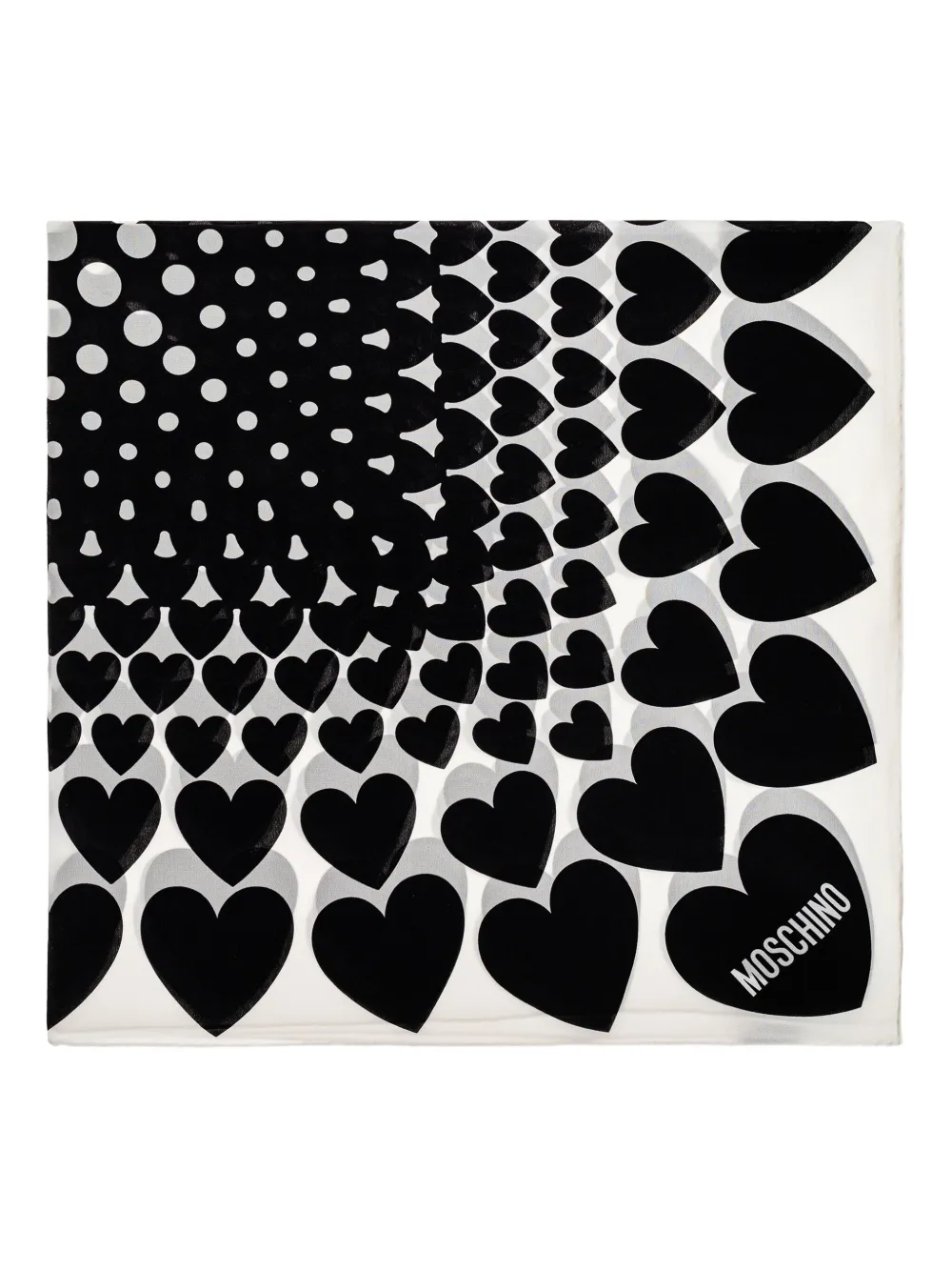 Шелковый платок с принтом Moschino, белый
Шелковый платок с принтом Moschino, белый