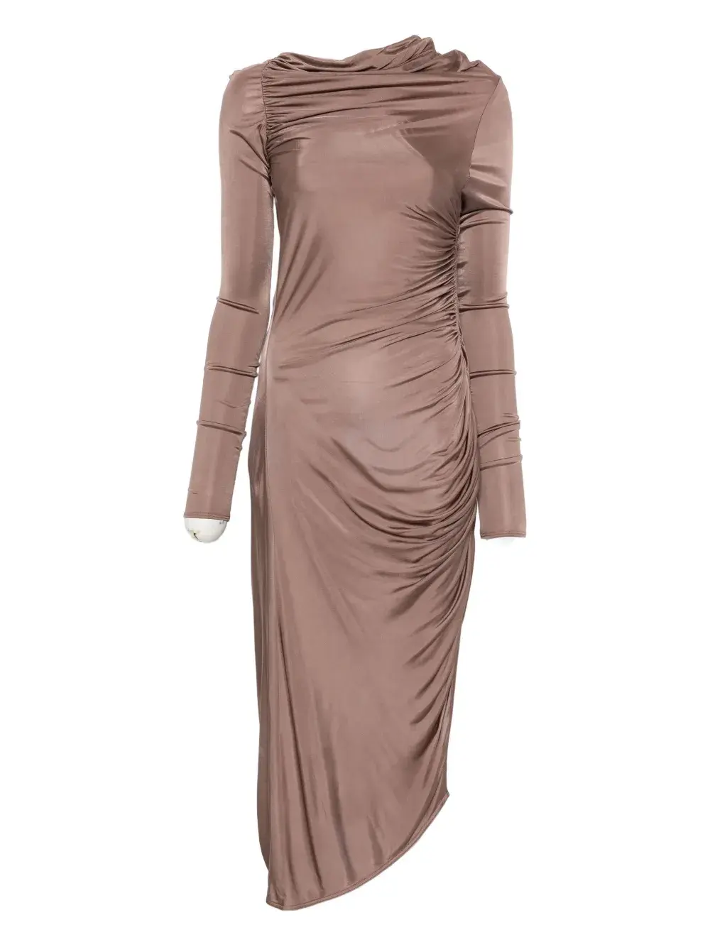 Платье миди со сборками Rick Owens Lilies, коричневый
Платье миди со сборками Rick Owens Lilies, коричневый