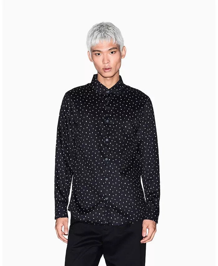 Мужская рубашка из сатиновой ткани с вытканным логотипом по всей поверхности A|X Armani Exchange, мультиколор
Мужская рубашка из сатиновой ткани с вытканным логотипом по всей поверхности A|X Armani Exchange, мультиколор