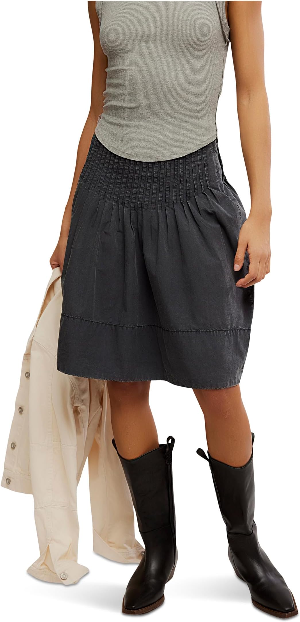 Юбка Free People Peyton Pintuck Midi Skirt, цвет Washed Black
Юбка Free People Peyton Pintuck Midi Skirt, цвет Washed Black
