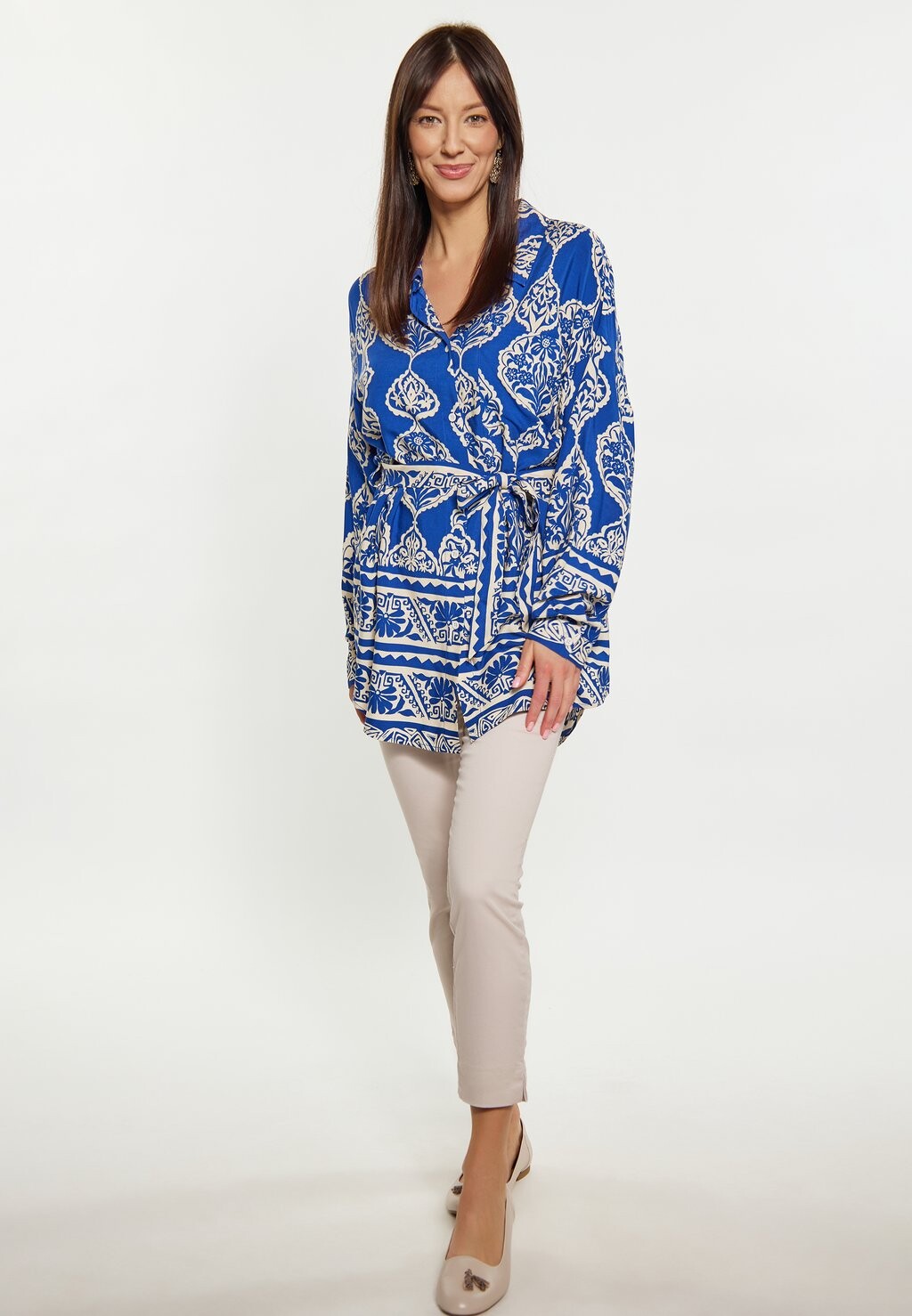 Блузка на пуговицах usha, синий
Блузка на пуговицах usha, синий