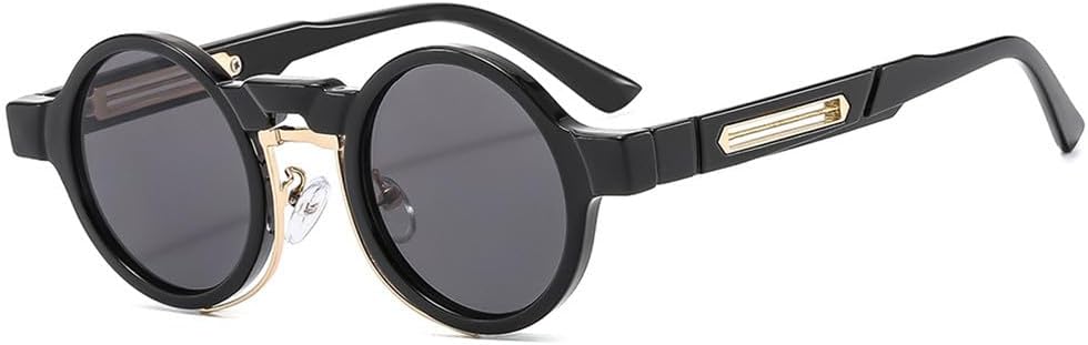 Ретро круглые солнцезащитные очки для женщин и мужчин в стиле панк, для вождения, белые солнцезащитные очки, яркие винтажные очки с защитой от УФ-излучения UV400 для женщин и мужчин VFDHN, Black
Ретро круглые солнцезащитные очки для женщин и мужчин в стиле панк, для вождения, белые солнцезащитные очки, яркие винтажные очки с защитой от УФ-излучения UV400 для женщин и мужчин VFDHN, Black