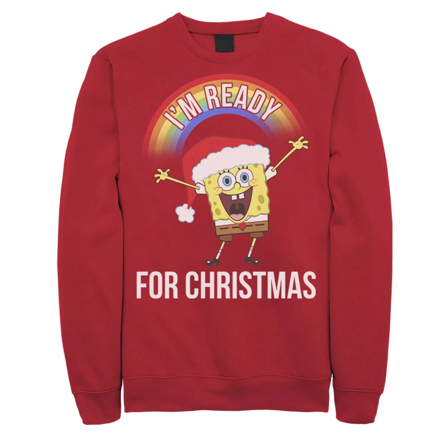 Мужской флисовый пуловер SpongeBob SquarePants I'm Ready For Christmas с радужным цветком Nickelodeon, красный
Мужской флисовый пуловер SpongeBob SquarePants I'm Ready For Christmas с радужным цветком Nickelodeon, красный