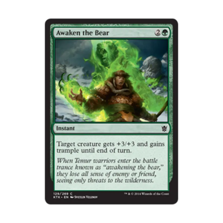 CCG Разбудите медведя (С), MTG - Khans of Tarkir
CCG Разбудите медведя (С), MTG - Khans of Tarkir