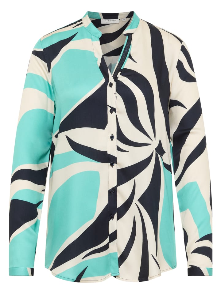 Блузка прямого кроя бирюзового цвета Eterna
Блузка прямого кроя бирюзового цвета Eterna