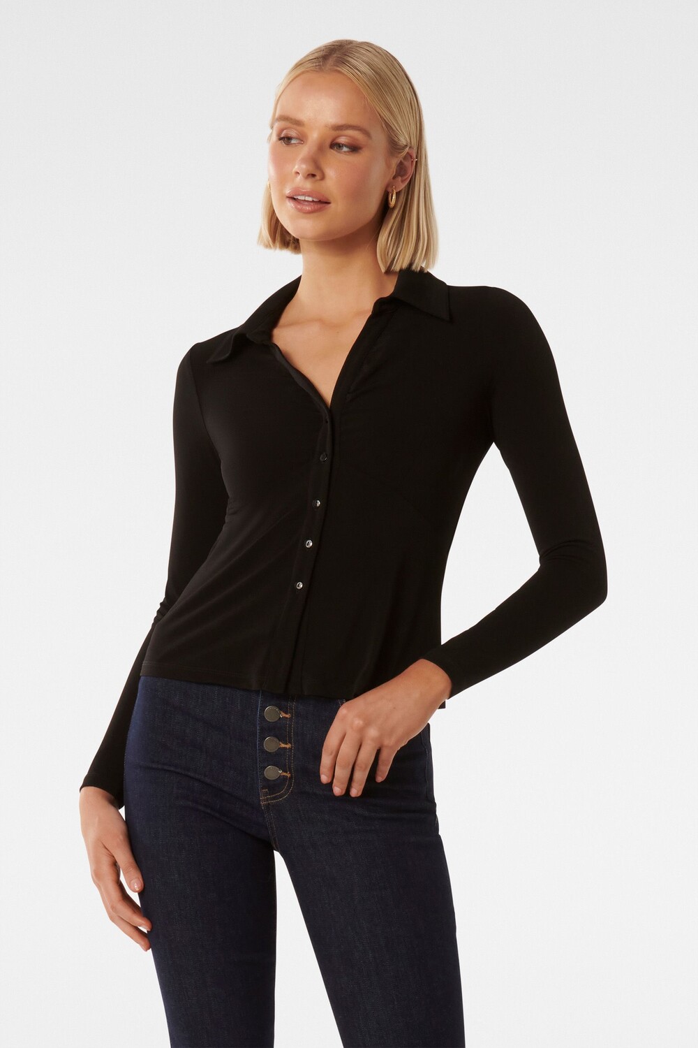 Рубашка из крепа «Терри» Forever New, черный
Рубашка из крепа «Терри» Forever New, черный