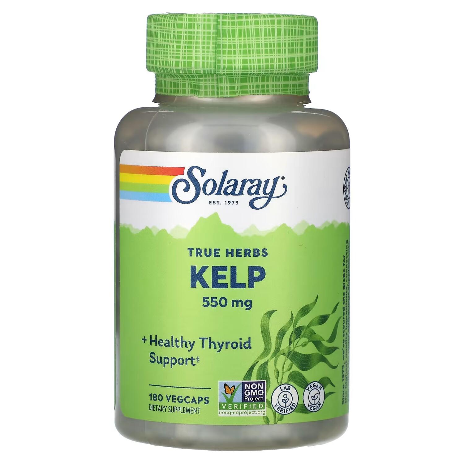 Solaray True Herbs Kelp 550 мг 180 растительных капсул
Solaray True Herbs Kelp 550 мг 180 растительных капсул