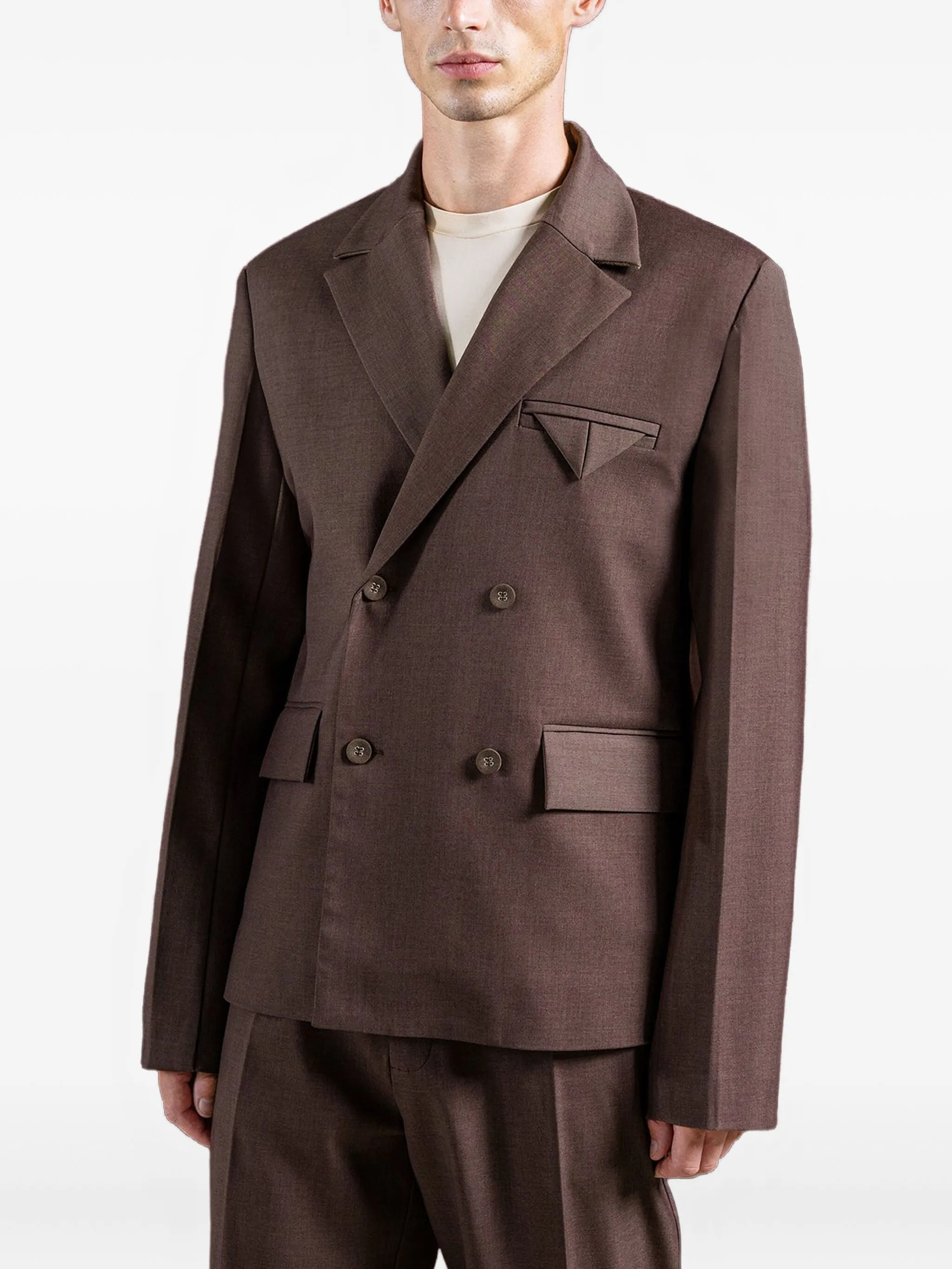 Двубортный блейзер от Дидье Manière De Voir, коричневый
Двубортный блейзер от Дидье Manière De Voir, коричневый