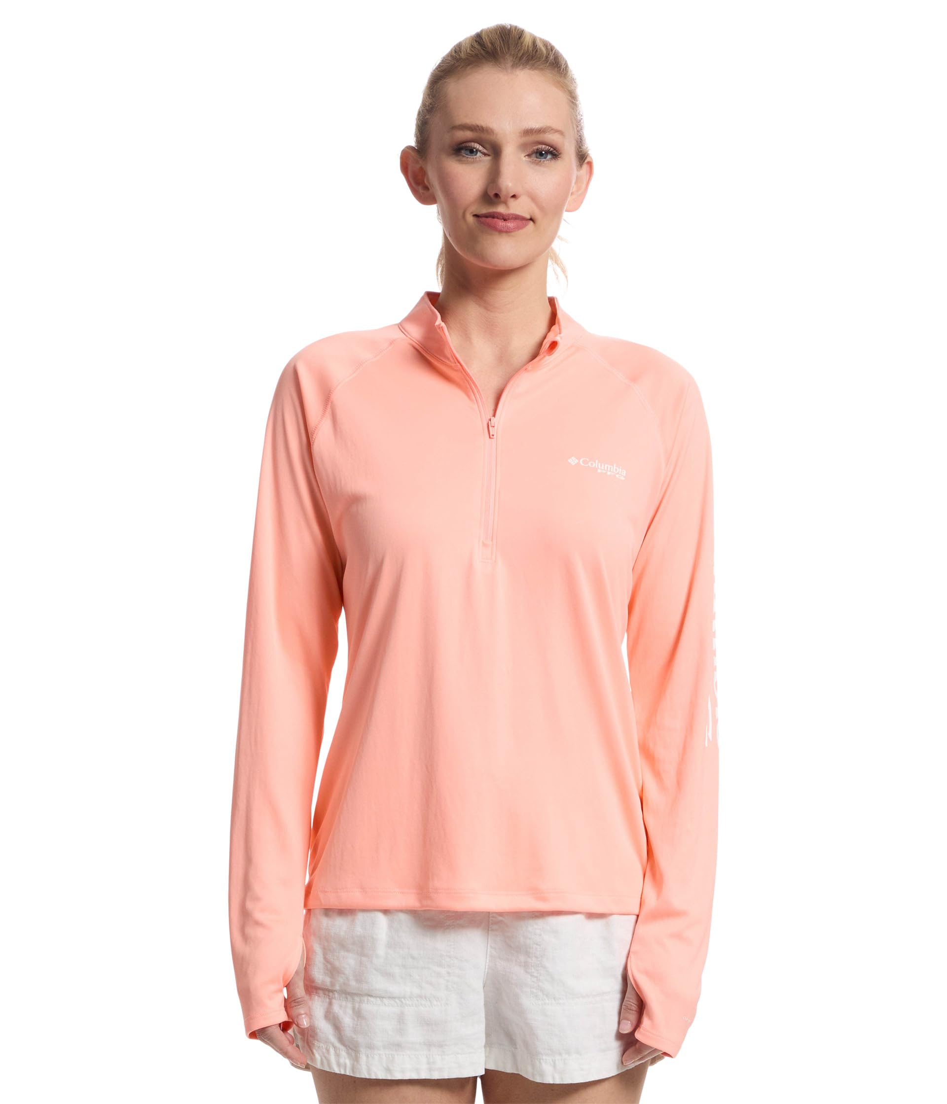 Футболка Columbia Tidal Tee 1/4 Zip, Tiki Pink/White LogoSee Less
Футболка Columbia Tidal Tee 1/4 Zip, Tiki Pink/White LogoSee Less
