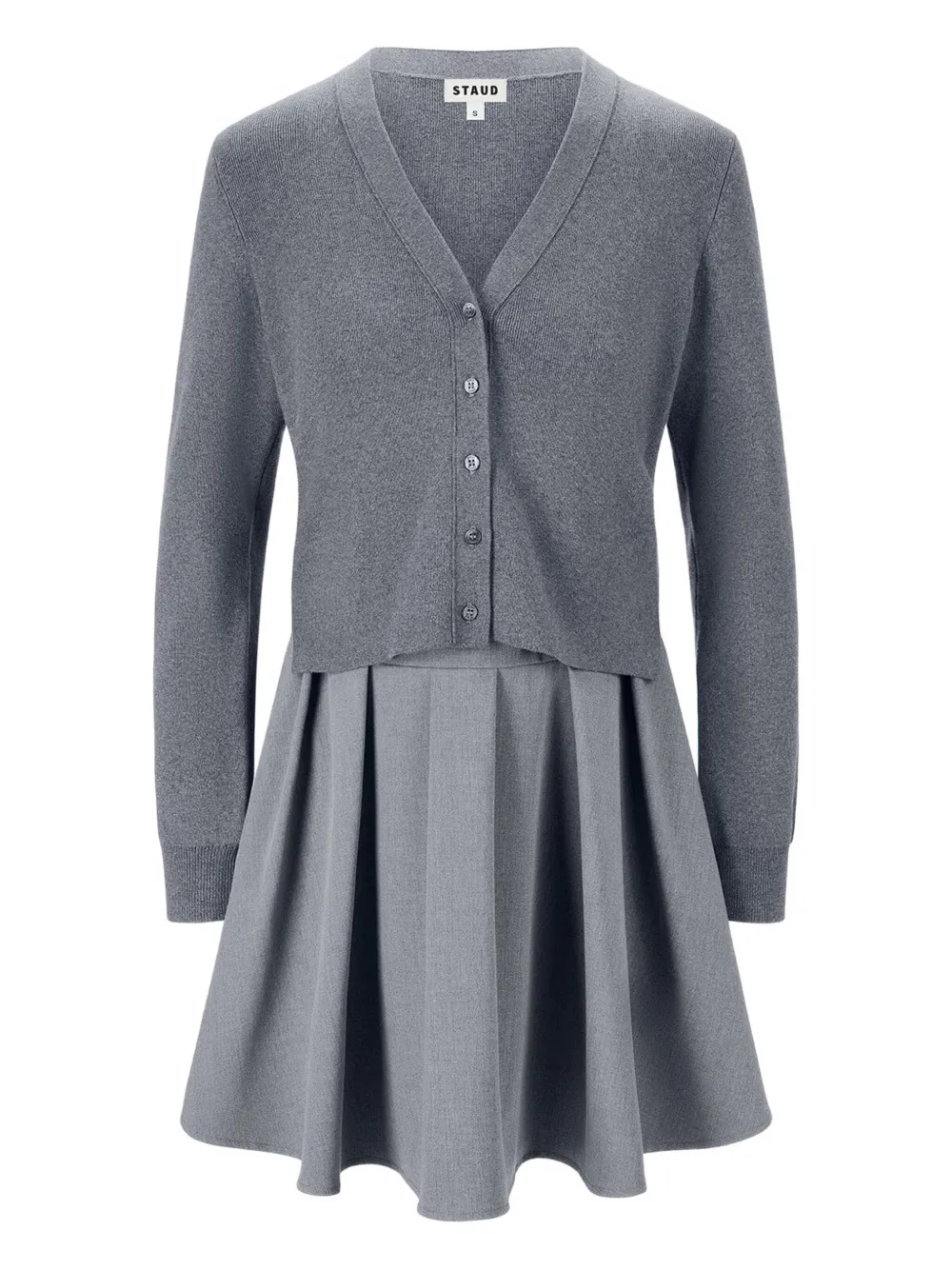 Миди-платье Milo с V-образным вырезом Staud, серый
Миди-платье Milo с V-образным вырезом Staud, серый