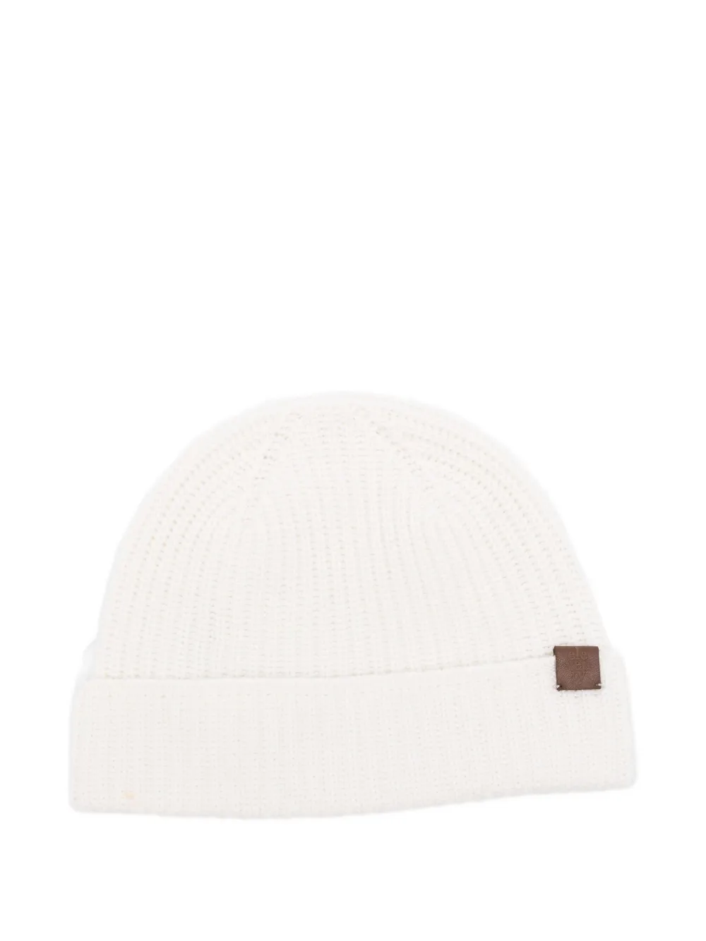 Шапка-бини с кожаными заплатками в рубчик Eleventy, белый
Шапка-бини с кожаными заплатками в рубчик Eleventy, белый
