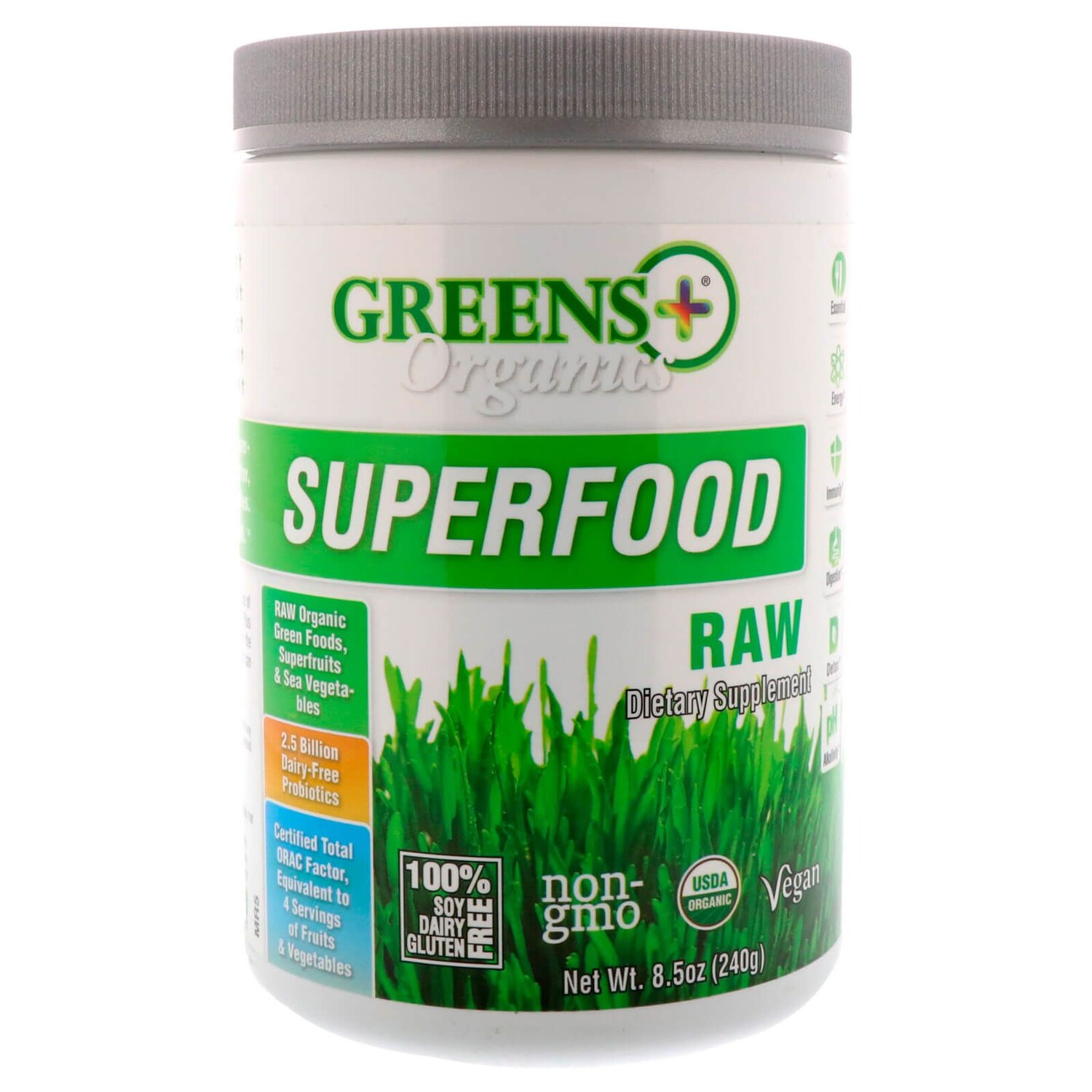 Greens Plus Organics Superfood Необработанный продукт 8,5 унц. (240 г)
Greens Plus Organics Superfood Необработанный продукт 8,5 унц. (240 г)