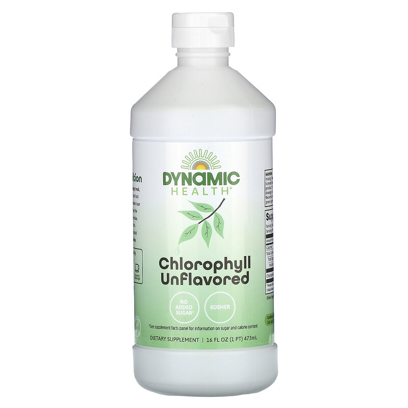 Dynamic Health, хлорофилл, без добавок, 473 мл (16 жидк. унций)
Dynamic Health, хлорофилл, без добавок, 473 мл (16 жидк. унций)