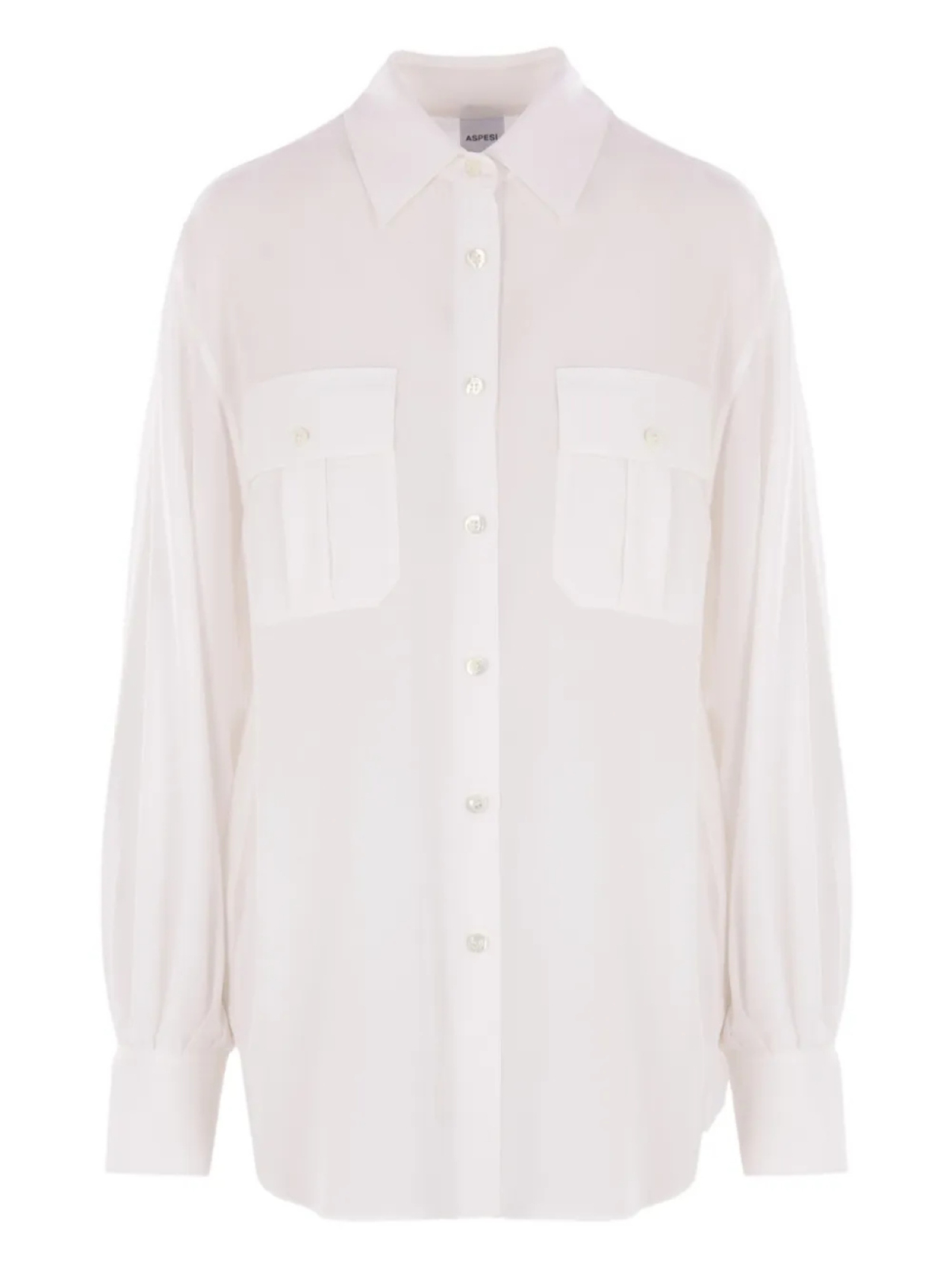 Рубашка ASPESI с накладными карманами и застежкой на пуговицы, нейтральный
Рубашка ASPESI с накладными карманами и застежкой на пуговицы, нейтральный
