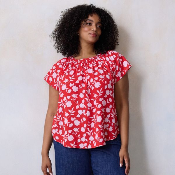 Топ с присборенным воротом больших размеров Lc Lauren Conrad, цвет red francie floral
Топ с присборенным воротом больших размеров Lc Lauren Conrad, цвет red francie floral