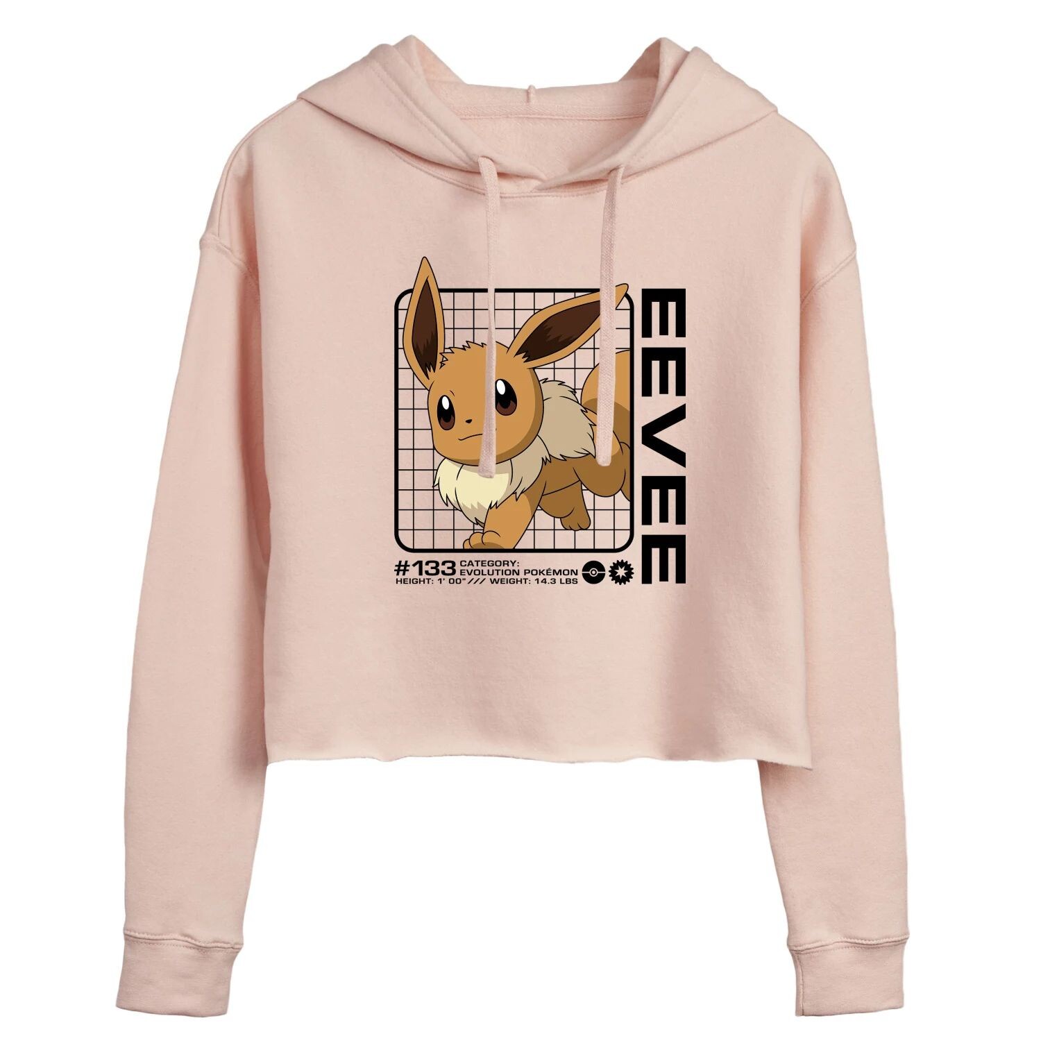 Укороченная толстовка с рисунком Pokemon Eevee Stats для юниоров Licensed Character
Укороченная толстовка с рисунком Pokemon Eevee Stats для юниоров Licensed Character