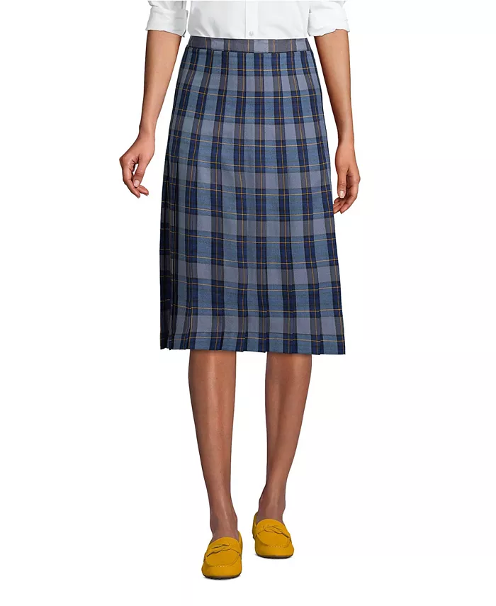 Женская плиссированная юбка в клетку ниже колена Lands' End, синий
Женская плиссированная юбка в клетку ниже колена Lands' End, синий