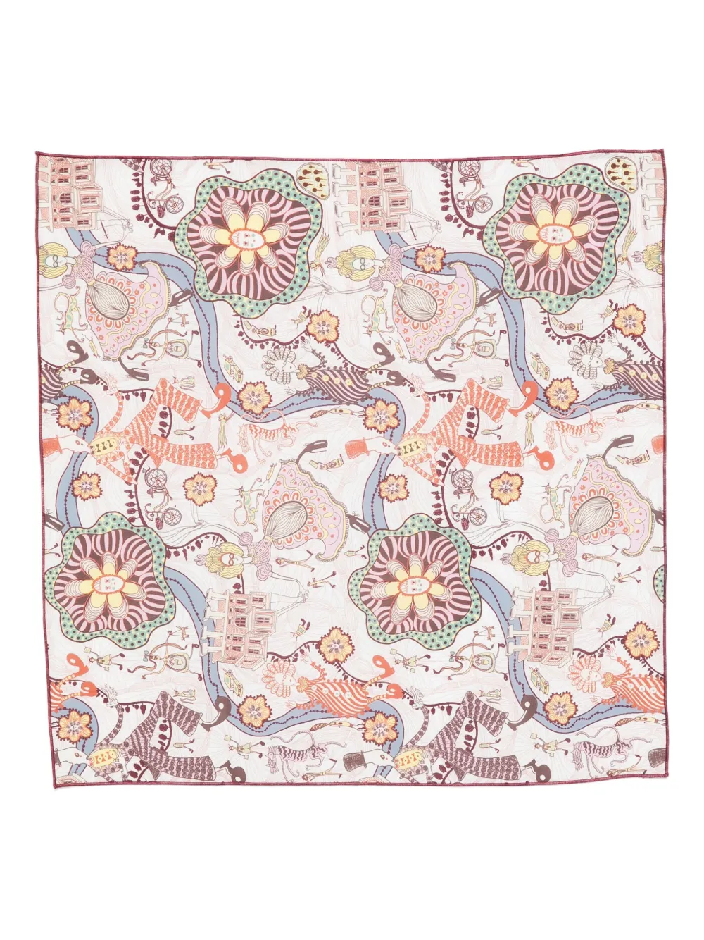 Хлопковый шарф с графическим принтом Il Gufo, белый
Хлопковый шарф с графическим принтом Il Gufo, белый