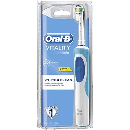 Электрическая зубная щетка Oral-B Vitality White and Clean D12.513 CLS Plus Clean
Электрическая зубная щетка Oral-B Vitality White and Clean D12.513 CLS Plus Clean