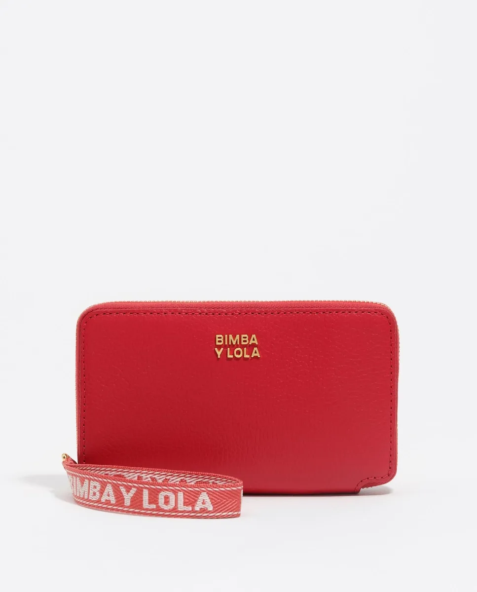 Женский кожаный кошелек на молнии Bimba y Lola, красный
Женский кожаный кошелек на молнии Bimba y Lola, красный