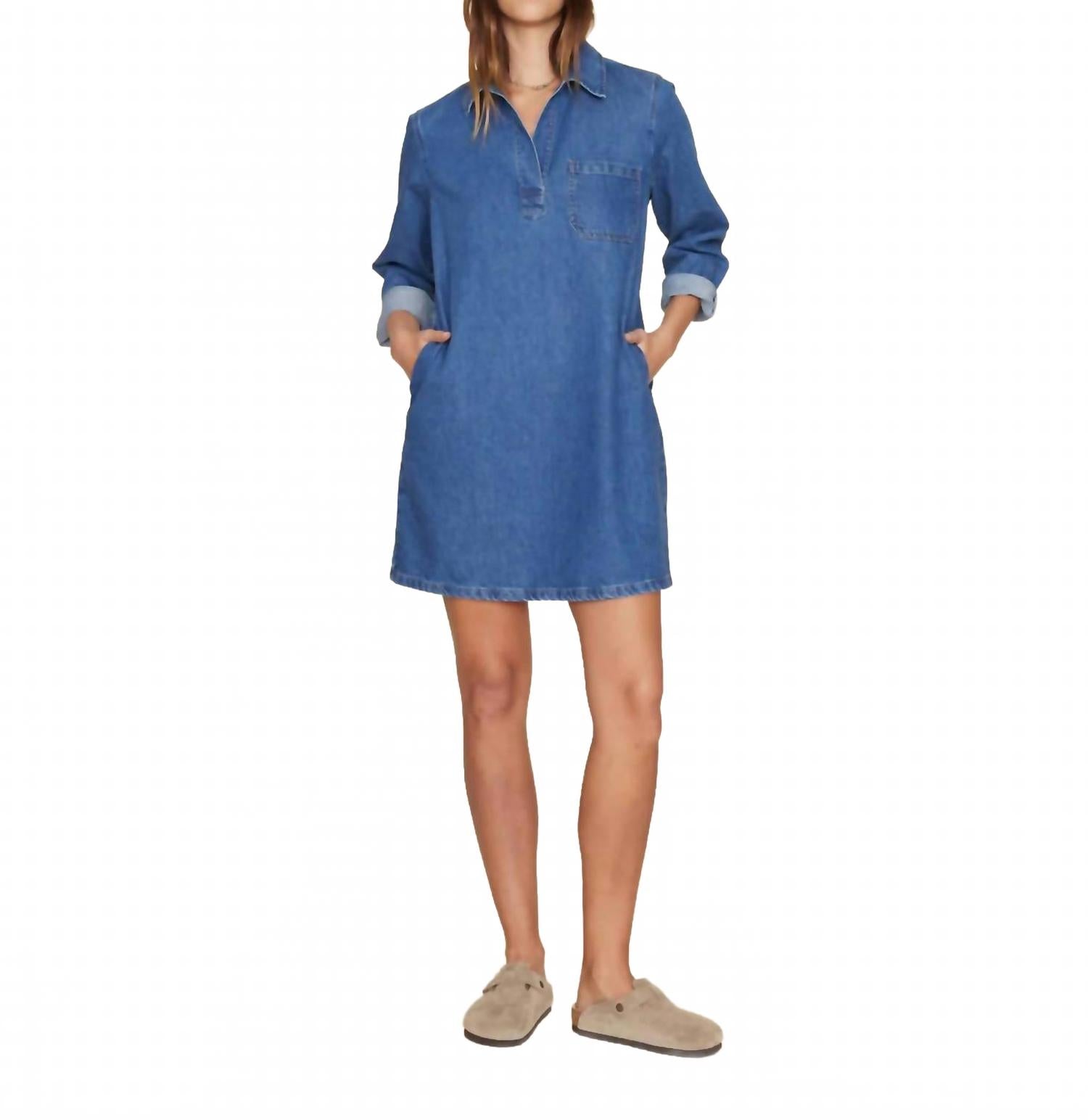 Мид блу Mini Платье-рубашка XIRENA, синий 
Мид блу Mini Платье-рубашка XIRENA, синий