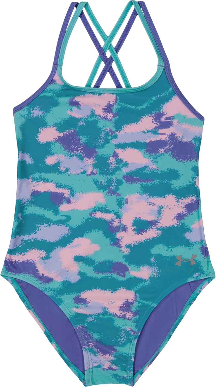 Слитный купальник Under Armour для девочек, Radial Turq Camo
Слитный купальник Under Armour для девочек, Radial Turq Camo
