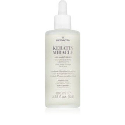Keratin Miracle Liss Magic Drops - 100 мл Разглаживающее средство для блеска и мягкости Medavita
Keratin Miracle Liss Magic Drops - 100 мл Разглаживающее средство для блеска и мягкости Medavita