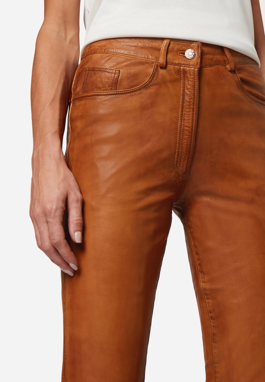 Кожаные брюки Ricano, коричневый 
Кожаные брюки Ricano, коричневый