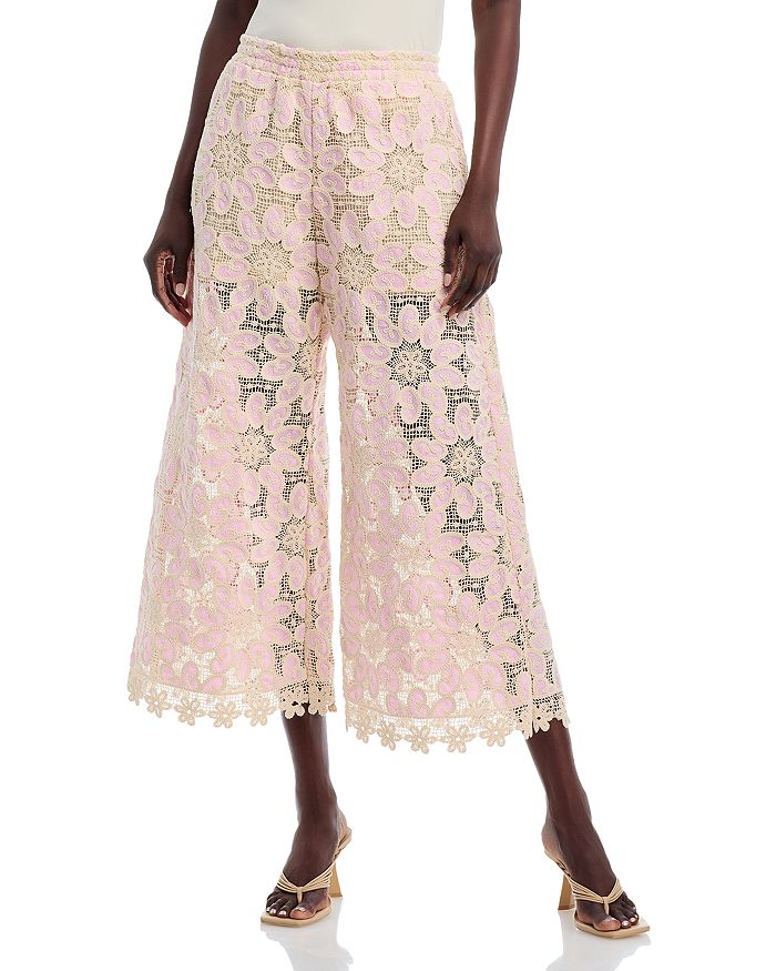 Симона укороченные кружевные брюки Johnny Was, розовый
Симона укороченные кружевные брюки Johnny Was, розовый