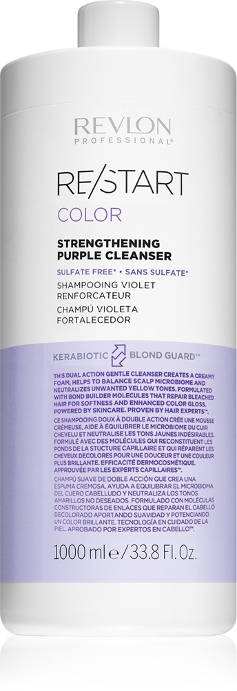 Шампунь Re/Start Color с фиолетовыми пигментами для светлых и осветленных волос Revlon Professional, purple cleanser 1000 мл
Шампунь Re/Start Color с фиолетовыми пигментами для светлых и осветленных волос Revlon Professional, purple cleanser 1000 мл
