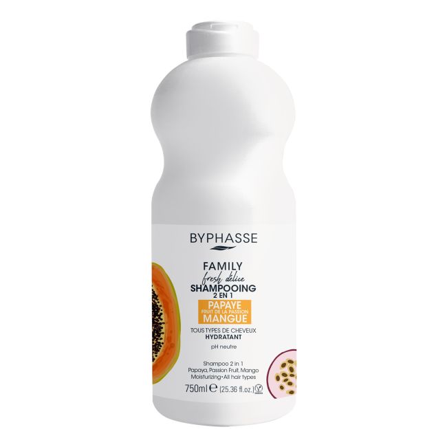 Family fresh delice 2 в 1 шампунь-бальзам для волос Byphasse, 750 мл 
Family fresh delice 2 в 1 шампунь-бальзам для волос Byphasse, 750 мл