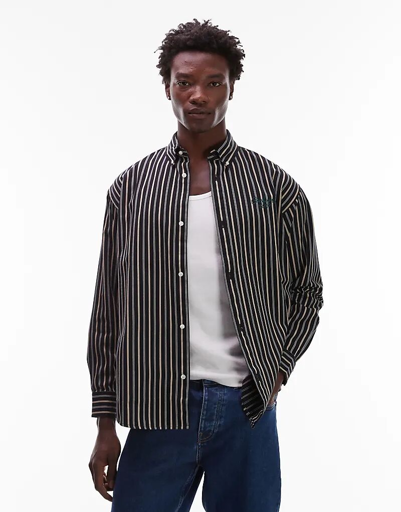 Рубашка Carhartt WIP palance с длинными рукавами в полоску черного цвета
Рубашка Carhartt WIP palance с длинными рукавами в полоску черного цвета