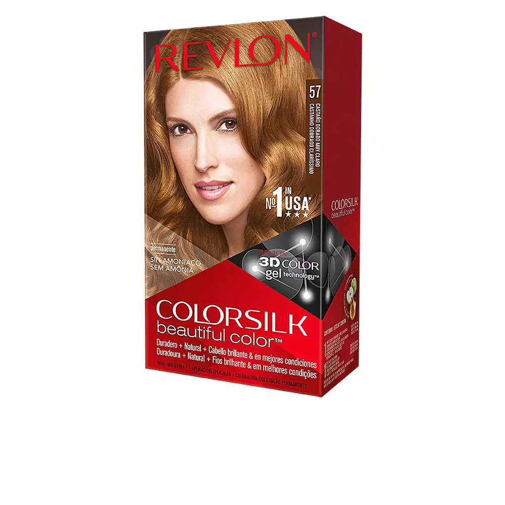 Краска для волос Colorsilk tinte Revlon Mass Market, цвет 57-castaño dorado muy claro, 1 шт.
Краска для волос Colorsilk tinte Revlon Mass Market, цвет 57-castaño dorado muy claro, 1 шт.