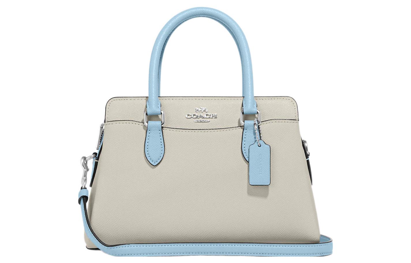 Сумка-купол из перфорированной кожи среднего размера для женщин серо-голубая COACH
Сумка-купол из перфорированной кожи среднего размера для женщин серо-голубая COACH