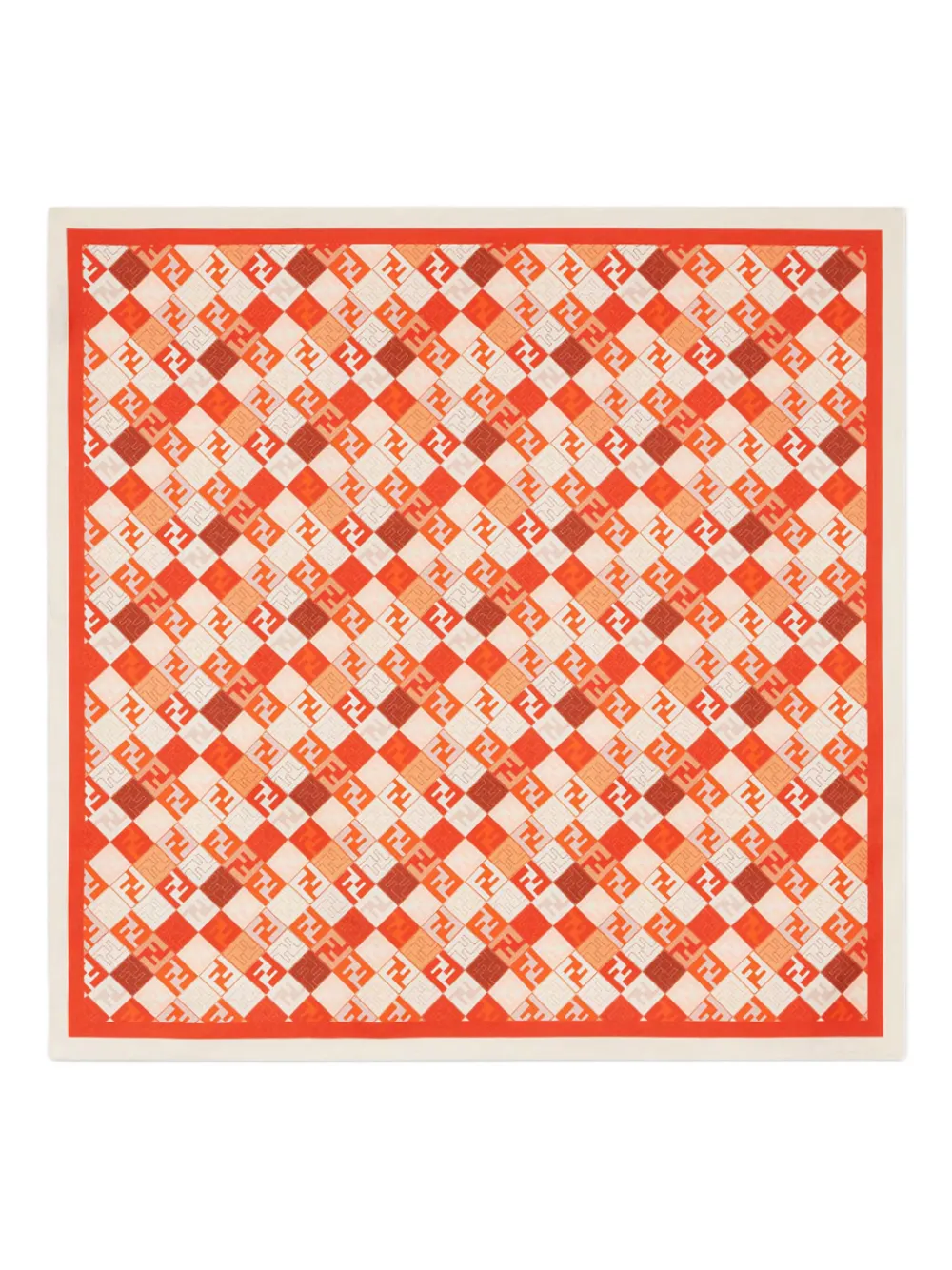 Шелковый шарф в клетку FENDI, оранжевый
Шелковый шарф в клетку FENDI, оранжевый