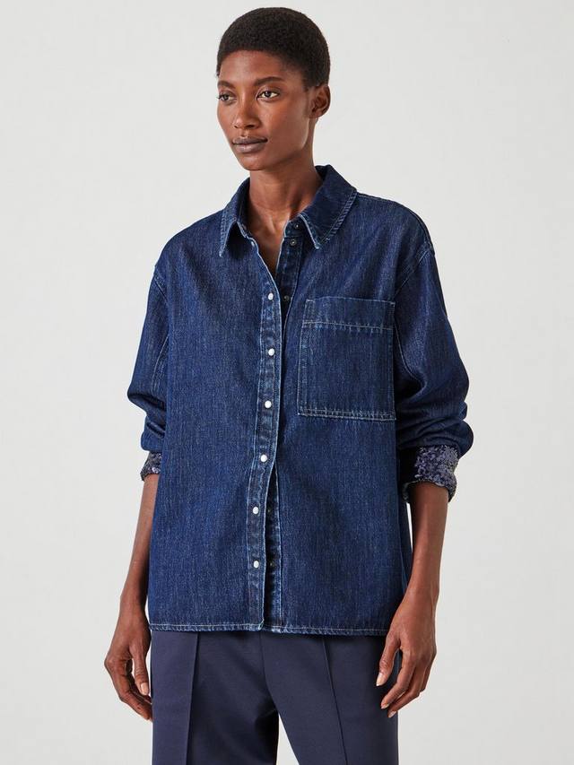 Свободная джинсовая рубашка с манжетами в блестках HUSH, цвет Rinse Wash
Свободная джинсовая рубашка с манжетами в блестках HUSH, цвет Rinse Wash