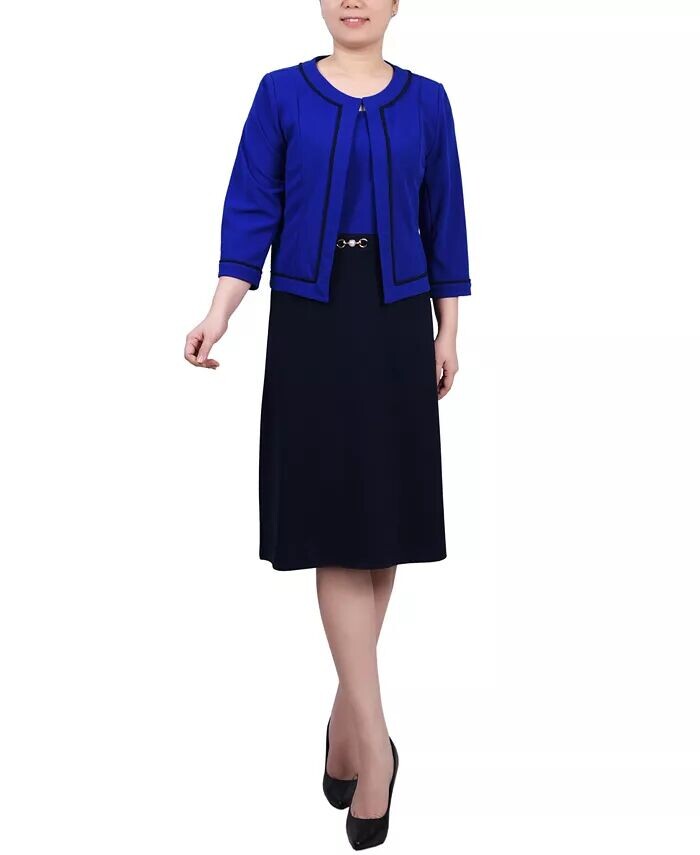 Женское платье с рукавами 3/4, комплект из 2 предметов NY Collection, мультиколор
Женское платье с рукавами 3/4, комплект из 2 предметов NY Collection, мультиколор