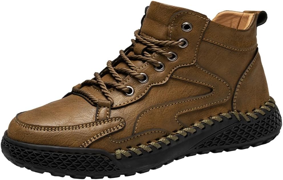 MAUGELY Men's Work Business High Top кожаные обувь Ботинки для активного отдыха и отдыха Ботинки на щиколотке, коричневый
MAUGELY Men's Work Business High Top кожаные обувь Ботинки для активного отдыха и отдыха Ботинки на щиколотке, коричневый