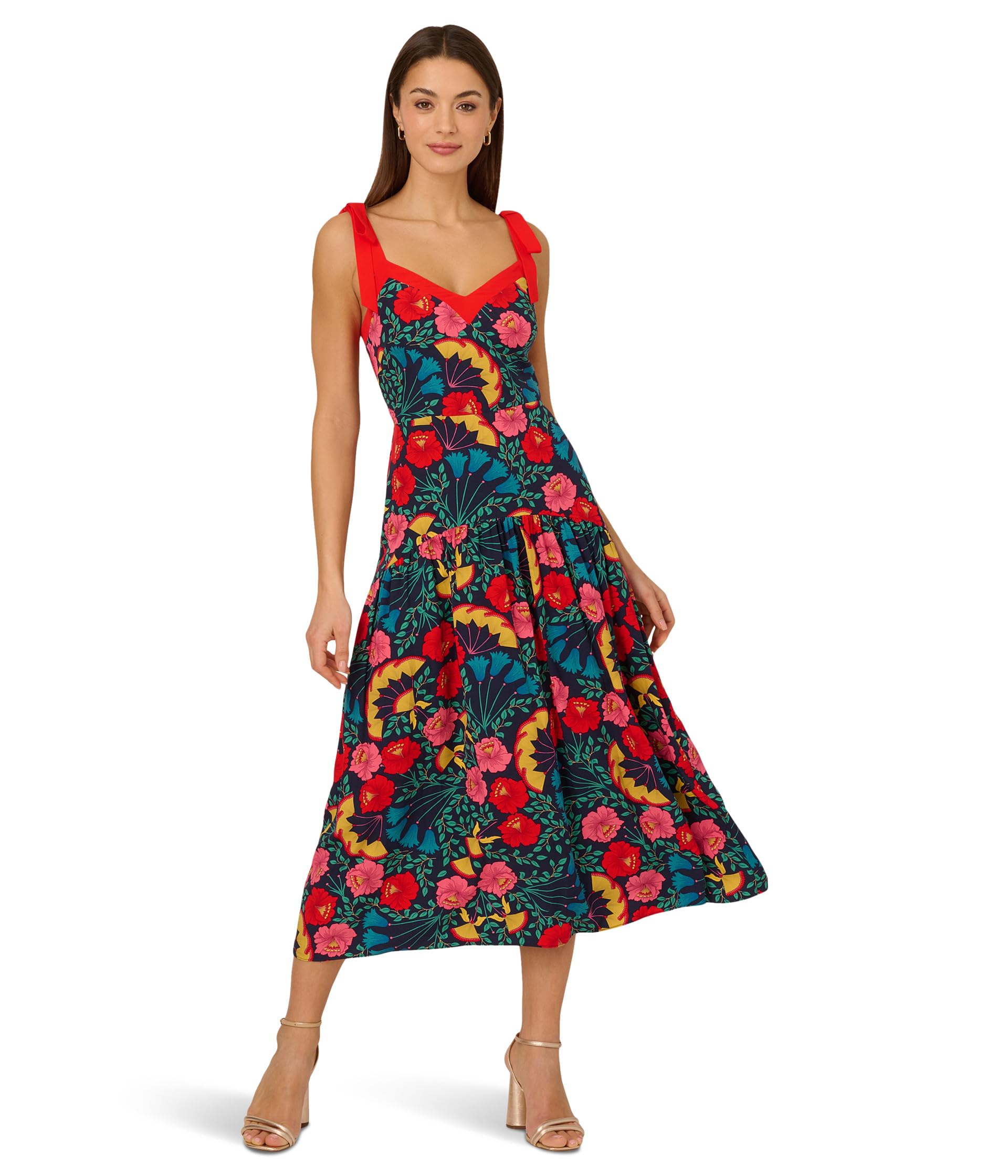 Платье Adrianna Papell Bow Strap Midi Dress, Navy Multi
Платье Adrianna Papell Bow Strap Midi Dress, Navy Multi