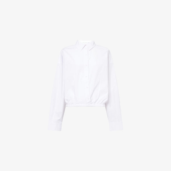 Рубашка Good American из стрейч-хлопка свободного кроя, белый
Рубашка Good American из стрейч-хлопка свободного кроя, белый