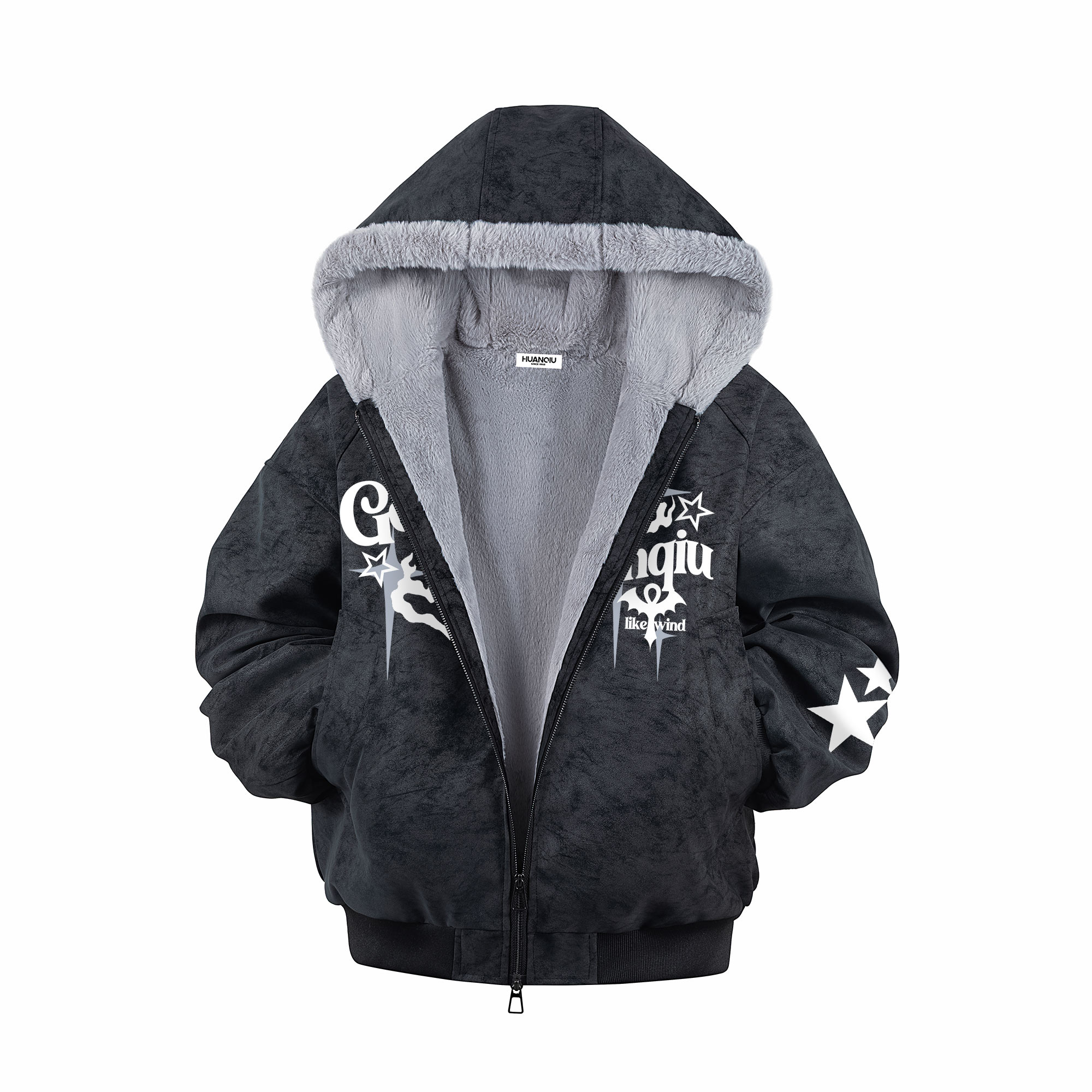 Пуховик Unisex с капюшоном, утепленный флисом HUANQIU, черный
Пуховик Unisex с капюшоном, утепленный флисом HUANQIU, черный