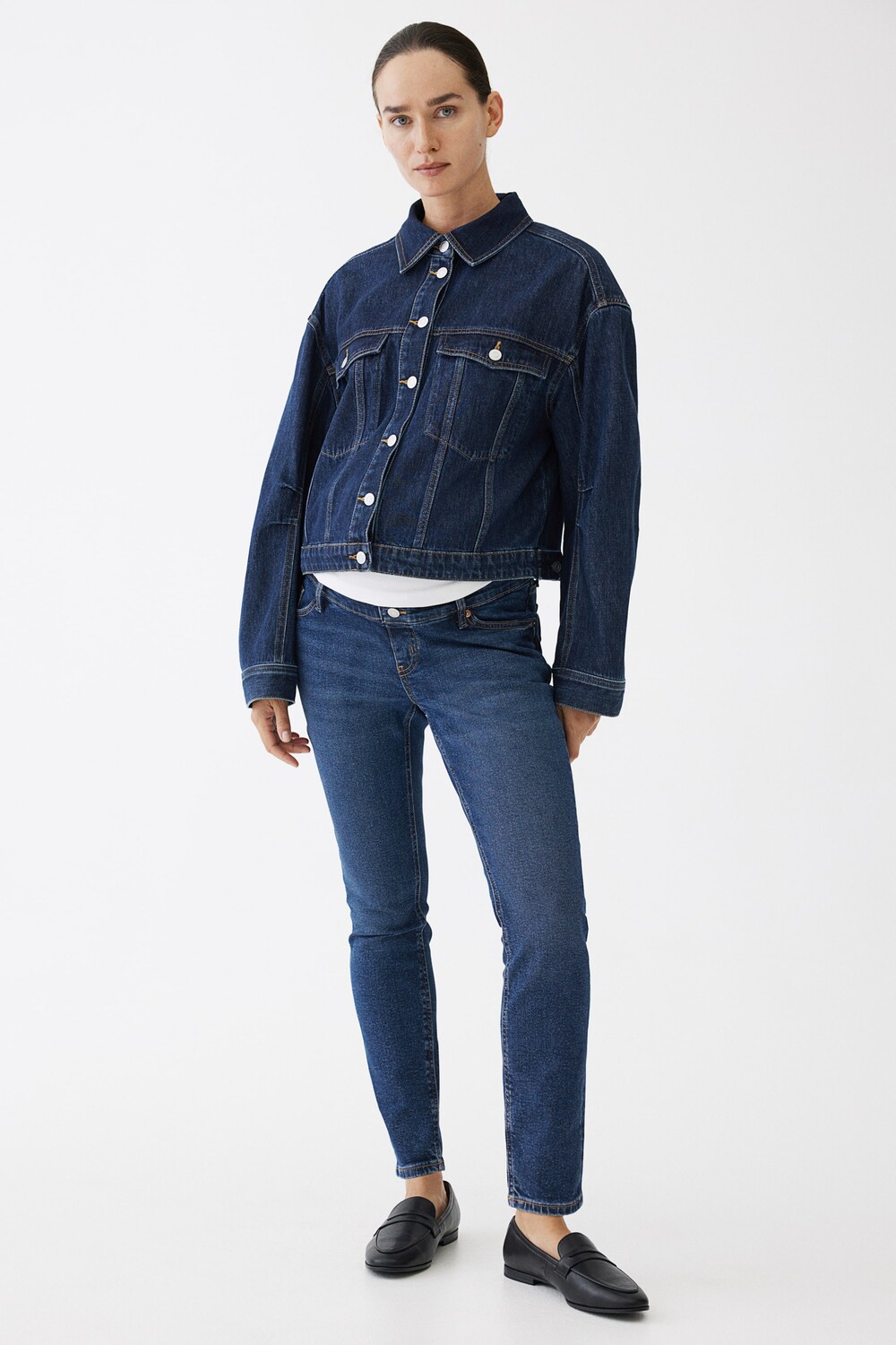 Узкие джинсы до щиколотки Mama H&M, синий
Узкие джинсы до щиколотки Mama H&M, синий