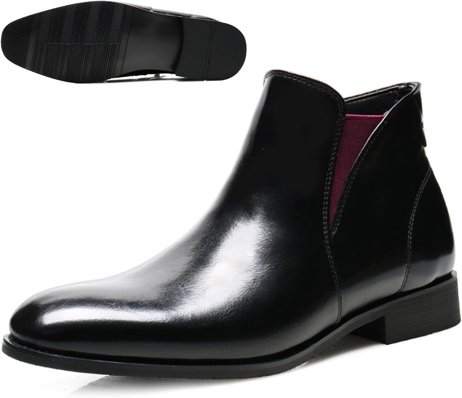 Мужские кожаные челси с массивным каблуком, зауженным носком, боковой молнией, противоскользящей подошвой и низким блочным каблуком, деловые повседневные ботильоны Qooel, черный
Мужские кожаные челси с массивным каблуком, зауженным носком, боковой молнией, противоскользящей подошвой и низким блочным каблуком, деловые повседневные ботильоны Qooel, черный